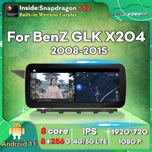 12.3 Inch 256G Android 11.0 Car Radio For Mercedes Benz GLK X204 2008-2015 GPS Navigation Multimedia Player Auto Stereo Reciver