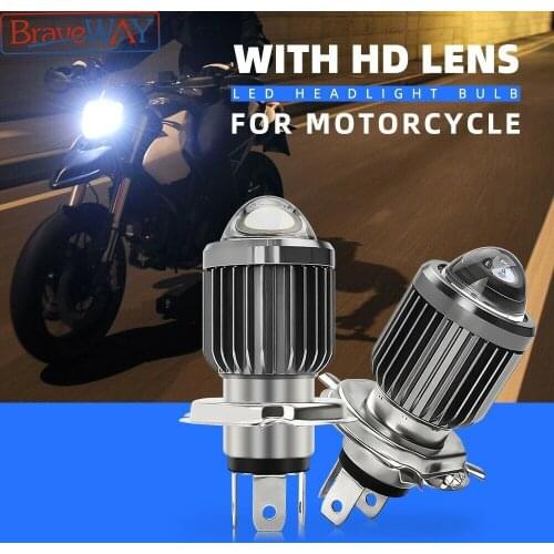 BravyWay 6000K Yellow/White Car Headlight Hi/Lo Beam Fog Light Led Head Light 1PCS 100W H4 h6 Headlight Lamp Bulb Headlamp