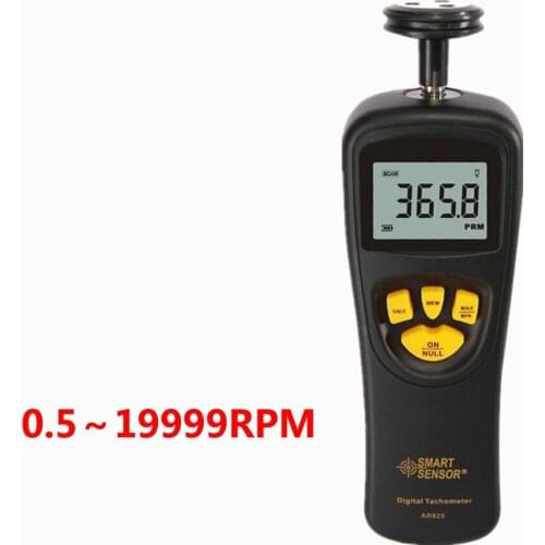 Digital Tachometer Contact Motor Tachometer RPM Meter digital Tach speedometer 0.05~19999.9m/min 0.5~19999RPM Smart Sensor