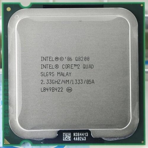 INTEL core 2 quad Q8200 CPU Processor (2.33Ghz/ 4M /1333GHz) Socket LGA 775 Desktop CPU free shipping
