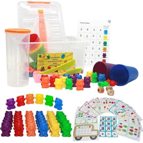 Children Montessori Educational Toy Counting Bear Montessori Cognition Hand Brain Coordination Educational Toys For Children Set