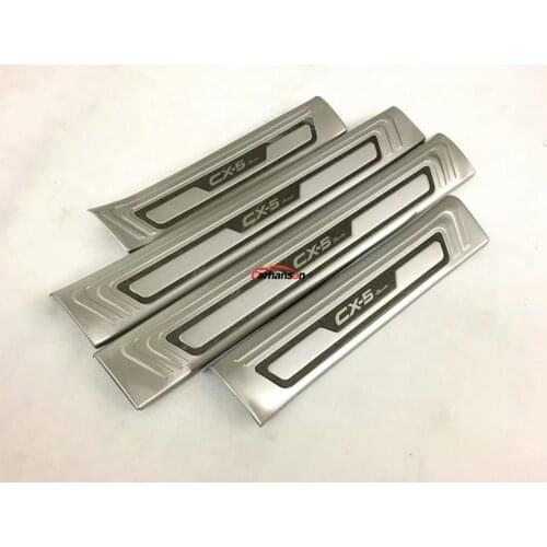 For Mazda Cx-5 Cx5 Cx 5 2017-2019 Car Accessories sticker Door Sill Scuff Plate Trims Cover Guard Protector Strips Auto Styling