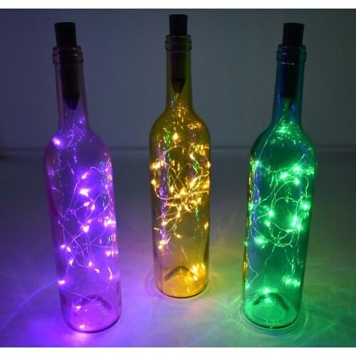 Battery Operated String Lights 20 LED 2M Silvery Copper Wire Fairy String Lights for Bedroom Wedding Party Mason Jar Xmas Decora