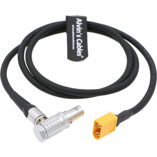 Alvins Cables XT60 to 1B 6 Pin Right Angle Female Power Cable for Red Scarlet Epic