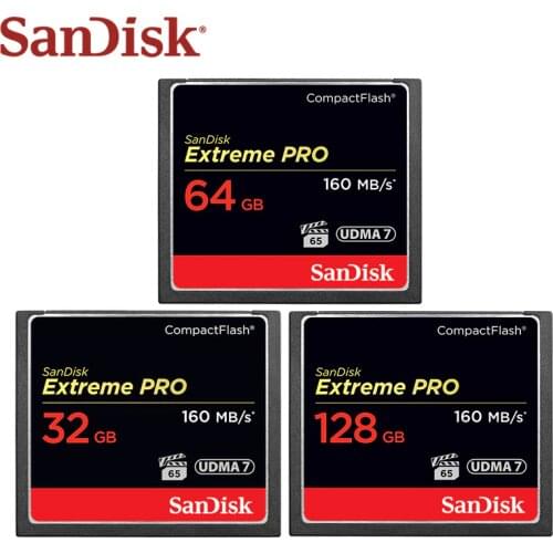 SanDisk CF Card 128GB Compact Flash Card 64GB Memory Card 32GB Extreme Pro Max 160MB/s For Rich 4K And Full HD Video