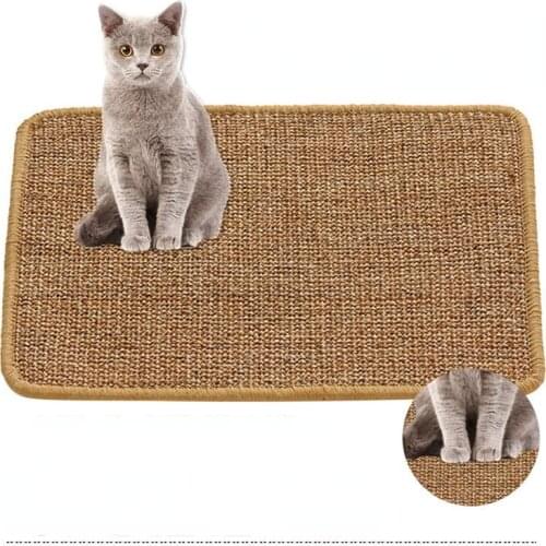 30*40cm Cat Anti-Scratch Furniture Mat Natural Sisal Kitten Pad Climbing Tree Chair Table Mat Protector Mats Pet Play Toys