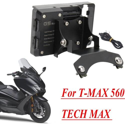 For YAMAHA TMAX 560 T-MAX 560 TECH MAX 2019 2020 Motorcycle Windscreen Navigation Bracket USB charger mobile phone mounting