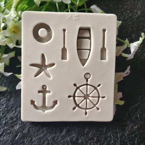 Pirate ship Hook the anchor silicone mold Cake decoration cake mould chocolate mold kitchen accessories KLM-0079