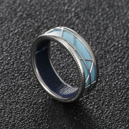 Legenstar New Rings for Women Rhombus Finger RingSilver Color Engagement Ring Interchangeable Leather Ring