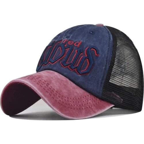 New Summer Washed cotton Sun Cap Breathable Wicking Mesh Visor Ventilation Adjustable Sun Hat Retro Outdoor fishing brand caps