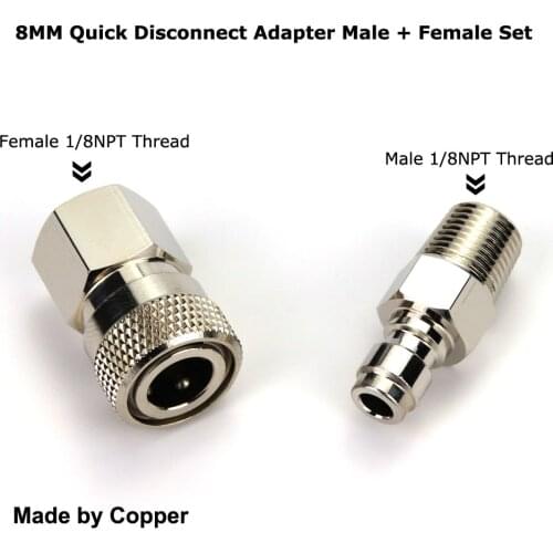 New Paintball Air Gun Airsoft PCP Air Rifle 8MM Quick Disconnect Acessorios Male & Female Set 1/8NPT Thread