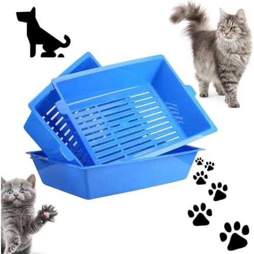 Cat Bedpans Semi Closed Anti-splash Cat Toilet Cat Litter Box Plastic Bedpan Case Pet Supplies 3 Interlocked Trays Easy To Use