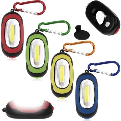 Portable Mini 3 Modes COB LED Keychain flashlight with Magnet Keychain Flash Light Lamp Pocket Torch Emergency Camping Light