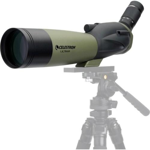 Celestron 45 Degree 65mm Refractor Spotting Scope 18x-55x Zoom Telescope Multi-Coated for Bird Watching Hunting Travel