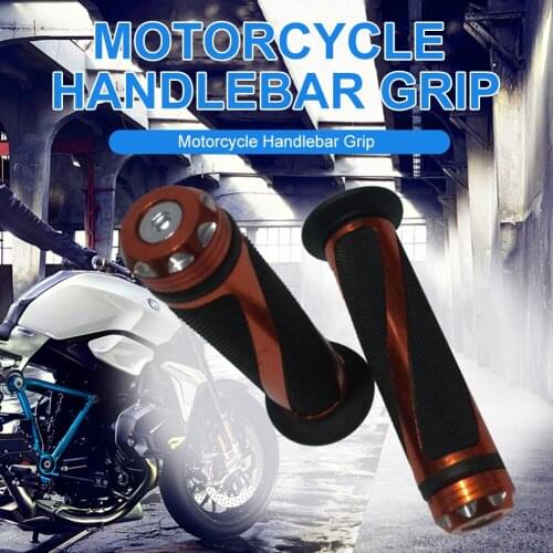 New Motorcycle Handlebar Grip 22MM Aluminum Alloy Anti-Slip Rubbe Cover Hand Grip Brake Handle For Motorcyycle Bie Dirt Pit ATV