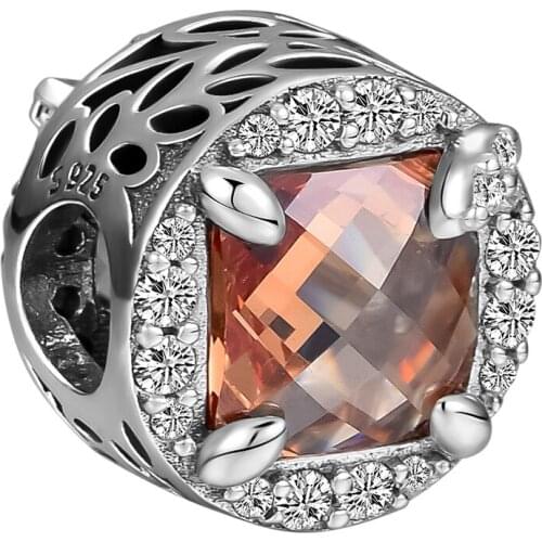 DIY Fits for Pandora Charms Bracelets Radiant Grains of Energy Beads 100% 925 Sterling-Silver-Jewelry Free Shipping