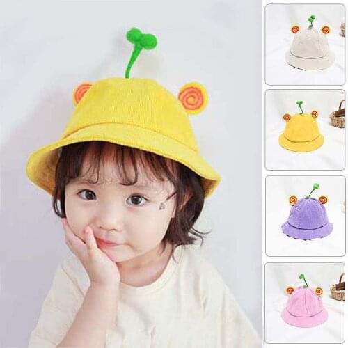 Cute Baby Hat With Ears Grass Outdoor Baby Girls Boys Bucket Hat Kids Children Toddler Sun Beach Fisherman Hat Bonnet