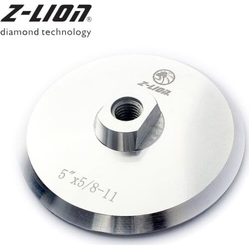 Z-LEAP 1 Piece Aluminum Based Back Pad for Diamond Polishing Pads 5 Inch M14 5/8-11 Thread Aluminum Based Backer Backing Holder