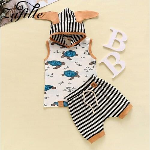 ZAFILLE Newborn Outfits Baby Clothes 2021 Spring Tortoise Dinosaur Printed Baby Boy Romper Set Infant Costume Baby Clothes Set