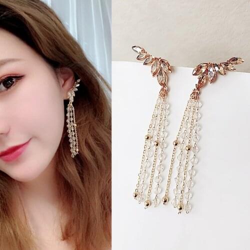 Hot Womens Angel Wings Stud Earrings Rhinestone Inlaid Alloy Ear Jewelry Party Earring Gothic Feather Brincos Fashion 2020