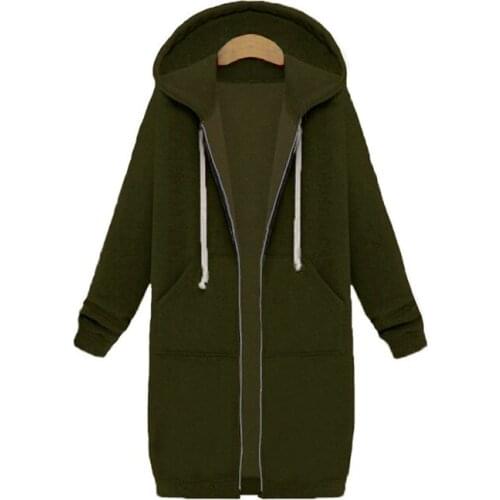 Women Hooded Hoodies for Girls Green Long Sleeve Winter Large Size Coat 3xl 4xl 5xl Thick Jacket Casual Ladies Tops Sweatshirt