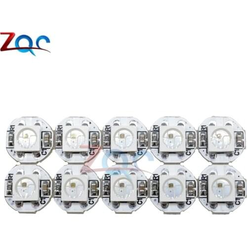 10Pcs DC 5V 3MM x 10MM WS2812B SMD RGB LED Mini PCB Board 5050 Chip Built-in IC-WS2812 Top Quality