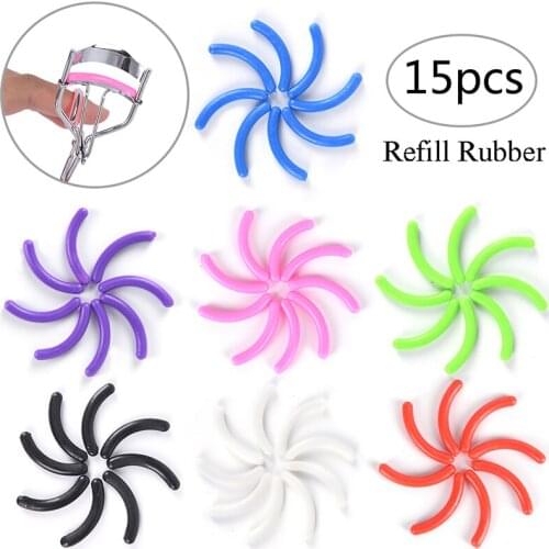15Pcs/set Makeup Tools Eyelash Curler Replacement Silicone Pad Eye Lash Curling Makeup Accessory High Elastic Renewable Curler