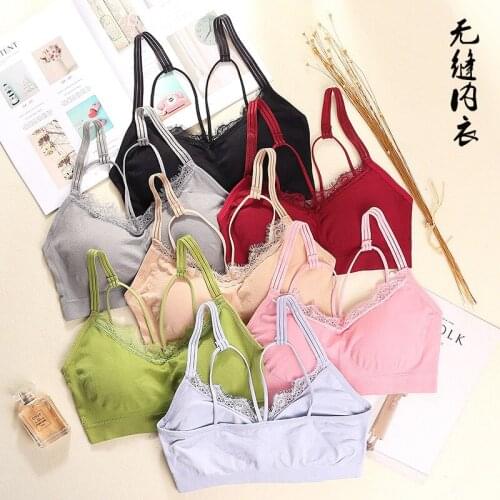 3D lace Sexy Lingerie Seamless Sport Bra Backless Strapless Top Bra Push Up Bralette Brassiere Women Underwear back wrapped bra