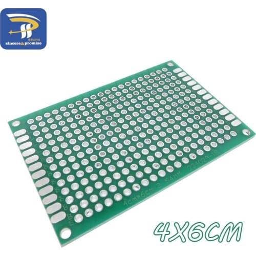 5pcs 4x6 cm PROTOTYPE PCB 4*6 panel double coating/tinning PCB Universal Board double Sided PCB 2.54MM board