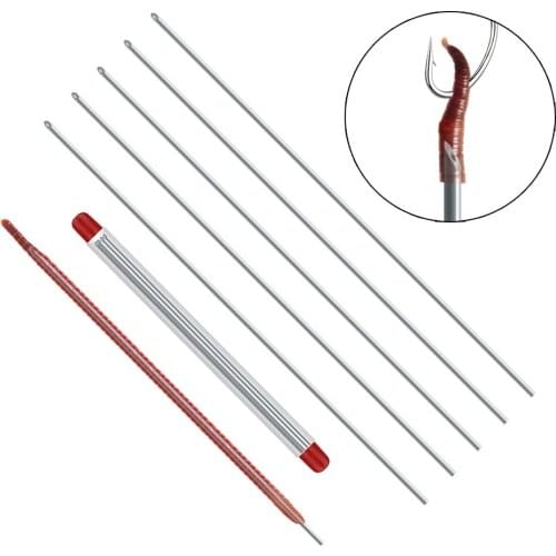 5Pcs Fishing Metal Hollow Gas Needle Stainless Steel Fast Upper Bait Penetrate Earthworm Accessories Tools Pesca Iscas Tackle
