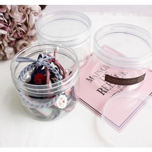 82x65mm Acrylic Round Jewelry Box Transparent Storage Bottle Organize Assorted Cases DIY Accessory Containers Wholesale 120pcs