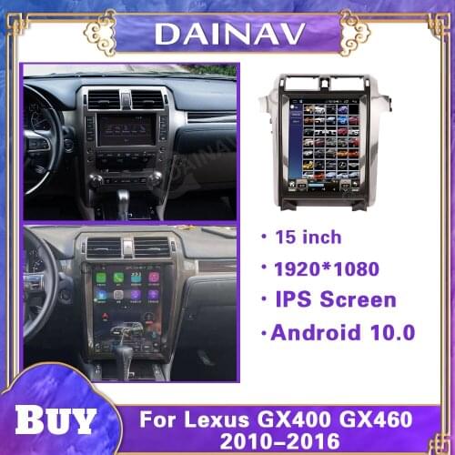 Andriod For lexus GX460 2010-2016 vertical touch screen GPS auto Car Radio multimedia player car video audio player head unit