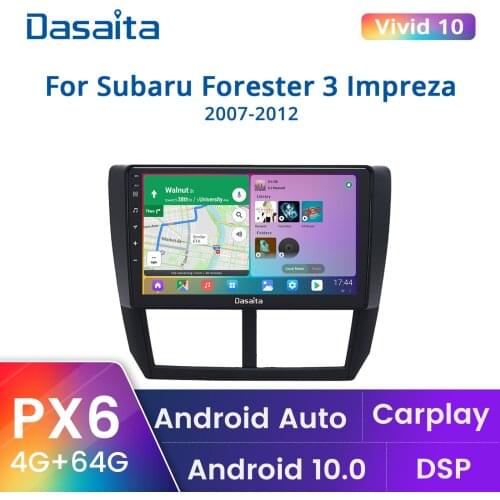 Dasaita Android 9.0 Car Radio 9" IPS Screen for Subaru Forester WRX 2008 2009 2010 2011 2012 Bluetooth MP3 GPS Navigator