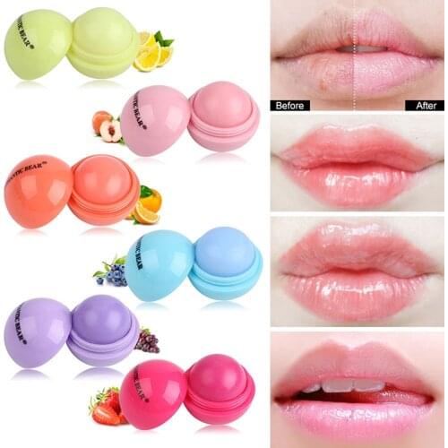 Ball Lip Balm Lip Gloss Fruit Flavour Ball Hydrating Lip Balm Makeup Ball Lipstick Sweet Taste Embellish Gloss Cosmetic NEW