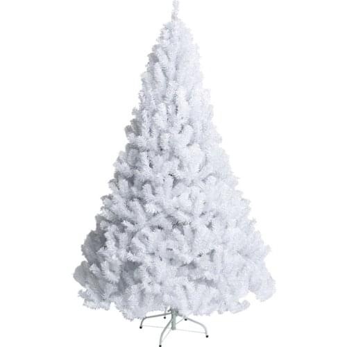 White Christmas Tree Large 1.2m 1.5m 1.8m 2.1m 2.4m Artificial xmas Pine Trees with Metal Stand Easy Assembly Holiday Decoration