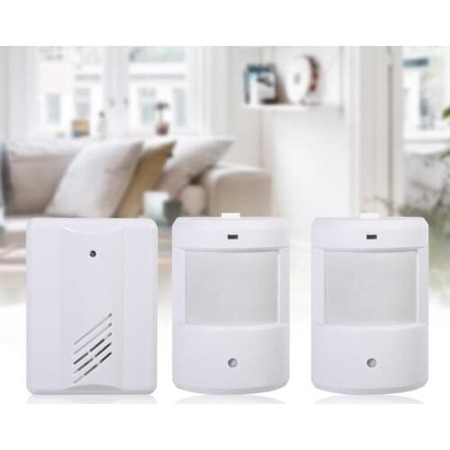 PIR Motion Sensor Detector Wireless Door Bell Alert Home Security System Anti-theft Doorbell Alarm for Driveway Patrol Garage