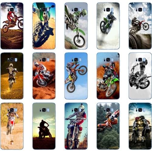 49DD Motocross moto cross dirtbikes Soft Silicone Cover Case for Samsung Galaxy S6 S7 edge S8 S9 S10 plus A70 A50 case
