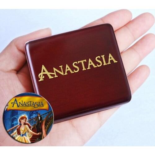 Handmade Wooden Anastasia Music Box Birthday Gift For Christmas Valentines day special gifts for lovers, childrens Wine red