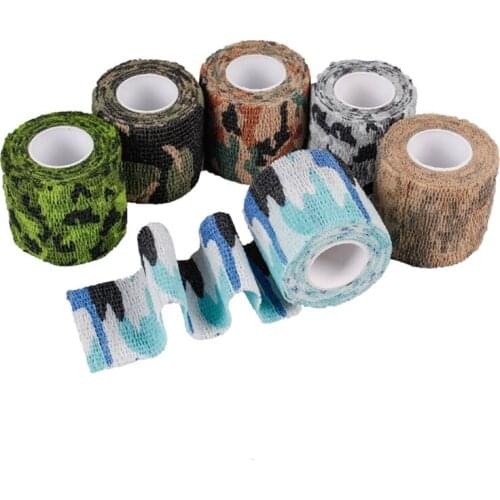 1pcs Self Adhesive Elastic Bandage Camouflage Sport Tape Elastoplast Emergency Muscle Tape First Aid Tool Knee Support Pads