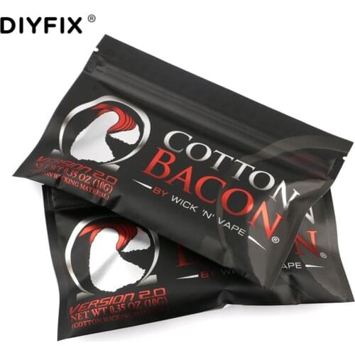 DIYFIX 2Bags Bacon Cotton Organic Cotton Wick for Electronic Cigarette Rebuildable RDA RBA DIY Atomizer Vapor Cotton