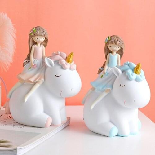 Animal Unicorn cat rabbit girl Piggy Bank Coin Storage Box Children Toy festival Birthday Gift Home Decoration Cute Statue