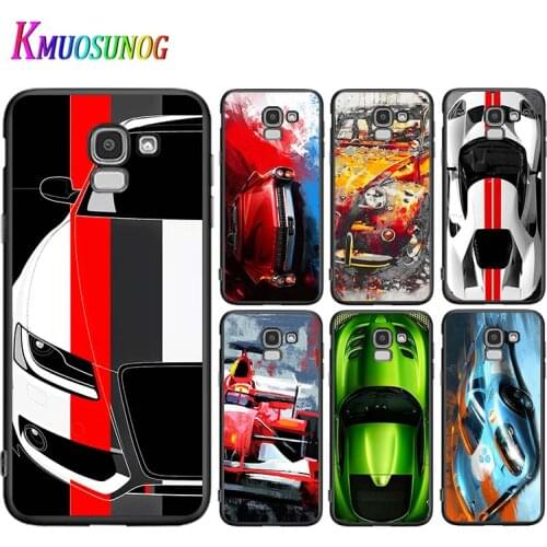 Red Blue Sport Car For Samsung Galaxy J2 J3 J4 Core J5 J6 J7 J8 Prime duo Plus 2018 2017 2016 Silicone Phone Case