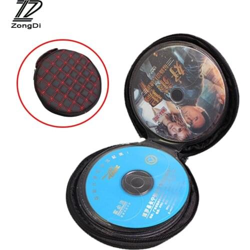 ZD 1Pc Car CD bag Round 20 CD storage bag for Audi a4 b6 a3 a6 c5 Mazda 3 6 cx-5 Lada granta vesta Renault duster accessories