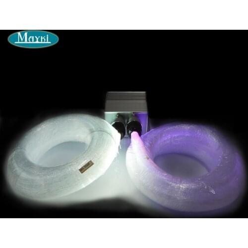 Maykit Cree Chip 2*5w Led Optical Fiber With Twinkle White Color Wheel 420pcs 3 Meter Mixed Stars Pmma Fiber Dimmable Controller