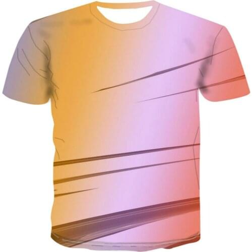 Mens 3D Illustration T-shirt Large Simple Simple Style Round Neck Shirt S-6xl 2021 New Fashion