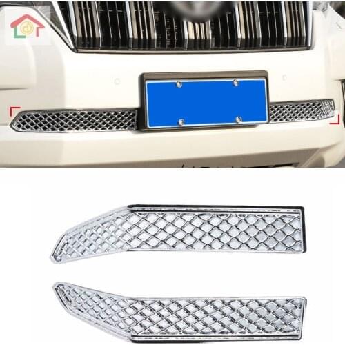 For Toyota Land Cruiser 150 Prado LC150 FJ150 2018 Below Front Grille Bumper Trims Chrome Car-Styling Accessories