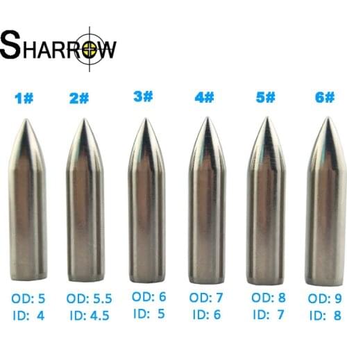 20pcs Archery Broadhead Target Field Tips Crossbow Arrowhead Fit ID 4mm/4.5mm/5mm/6mm/7mm Arrow Shaft Bow Shooting Accessories