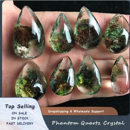 Natural Ghost Phantom Quartz Crystal Gem Specimen Healing Stone Pendant High Quality Decoration Nice Gift for Stone Collection