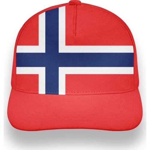 NORWAY male youth free custom made name number hat nation flag norge norwegian kingdom country print photo text baseball cap