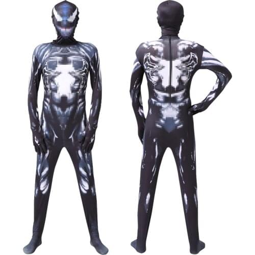 New Super Heroes Venom-Boy Mask Cosplay Costume Adult Kids Halloween Clothes Christmas Child Party Performance Show